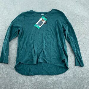 Kirkland Signature Womens Long Sleeve Crewneck Top XL Teal NWT 5243